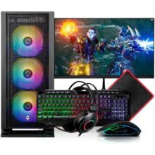 PC Gamer Completo Mancer, AMD Ryzen 3 3200G, Radeon Vega 8, 16GB DDR4, SSD 480GB + Monitor 21″