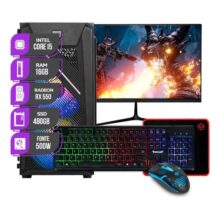 Pc Gamer Completo Mancer Intel I5 Rx 550 16gb Ssd 480gb