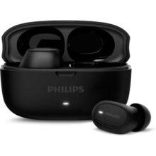 PHILIPS, Fone de Ouvido Sem Fio TWS, TAT2500BK/00, Bluetooth, Com Cancelamento de Ruído Ativo ANC, Com Microfone, Até 24 horas de bateria, iPX4, Preto
