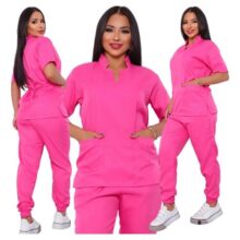 Pijama Cirúrgico Hospitalar Feminino Jogger Scrubs Gabardine