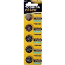 Pilha Moeda Lithium 3V CR2032 Toshiba – 5 Unidades