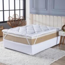 Pillow Top Toque de Pluma 650gm² 5cm Espessura (Casal)