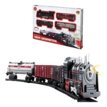 Pista De Trem 85cm Trenzinho Ferrorama Locomotiva Completo Dm Toys Dmt5374 Cor Preto