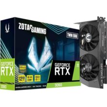 Placa de Vídeo Zotac Gaming – GeForce RTX 3060, Twin Edge, LHR, 12GB GDDR6