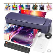 Plastificadora Laminadora de 13 polegadas térmica/fria/foil para tamanho Carta/A4/Ofício/Legal/Tablóide/A3, Laminadora A3 6 em 1 com cortador de papel