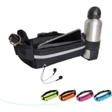 Pochete Esportiva Corrida Porta Smartphone Garrafa Documento Cinta Fitness Cores (preto)