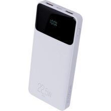 Power Bank 10200mAH, Bateria Portátil Universal, Carga Rápida, Display Indicador, Entradas Micro USB e USB-C, 2 Portas USB-A, Branco, PB102WH, ELG