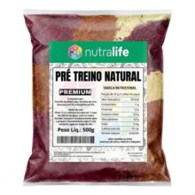 Pré Treino Natural 500g Em Pó Beterraba Uva Guaraná Gengibre