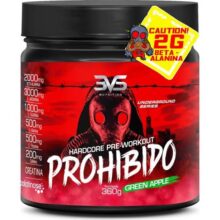 Pré Treino Prohibido 360g – Sabor: Green Apple – Fórmula Exclusiva Com 8 Ingredientes Contendo Creatina, Beta Alanina, Taurina, Cafeína, Arginina, L-tirosina, Palatinose E L-alanina
