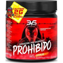 Pré Treino Prohibido Com Fórmula Avançada Contendo Creatina, Beta Alanina, Taurina, L-tirosina, L-alanina, Cafeína, Arginina E Palatinose – Extra Forte 180g – Sabor: Citrus