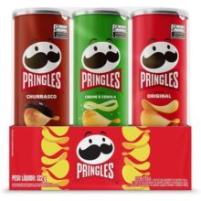 Pringles Pack Promo 3 Sabores Original Creme e Cebola e Churrasco 3 Latas