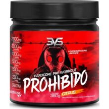 PROHIBIDO PRÉ TREINO 360g – Sabor: Citrus – A Combinação Perfeita de 8 Ingredientes que proporcionam energia do início ao fim do seu Treino