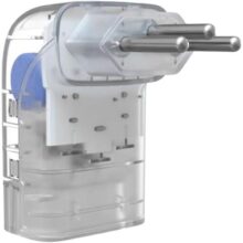 Protetor Contra Surtos Elétricos (DPS) CLAMPER 127/220V, 10 Amperes, 3 Pinos, para PC, PS5, Xbox, Smartphone, Monitor, Impressora, etc – iCLAMPER Pocket Fit 3P 10A Transparente LCF, Bivolt