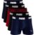 PUMA Kit 5 Cuecas Boxer Puma Sem Costura Confortável Esporte Masculino 2 Preto – 2 Marinho – 1 Bordô M