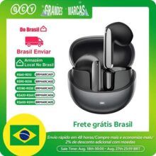 QCY HT10 AilyBuds Pro+ ANC Fone de ouvido sem fio Hi-Res Audio com LDAC Bluetooth 5.3 Fones De Ouvido 6 Mic AI HD Chamad