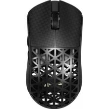 R5Ultra Mouse para jogos sem fio 8K com 42.000 DPI – Sensor PAW3950 MAX – Fibra de carbono ultraleve de 39 g – Nordic 52840 MCU Chip-Wired/BT/2.4GHz Mouse programável sem fio Griptape para PC/Mac