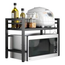 Rack Metálico Multiuso Decoteam Ajustável Para Microondas Cor Preto