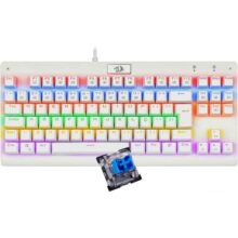 Redragon K568W-R (PT-BLUE) Teclado Mecânico Gamer Dark Avenger Rainbow Switch Branco Lunar White