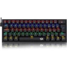 REDRAGON Teclado Mecanico Gamer Fizz Rainbow Preto Switch Azul