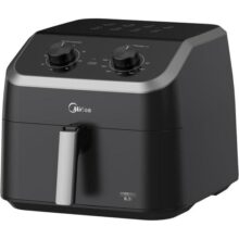 [Regional] Fritadeira Midea Air Fryer 8,5l, Design Com Dois Botões, Ampla Faixa De Temperatura De 80°c A 200°c, Cesto Antiaderente E Prato Para Vegetais, 1900w, 110v, Fwm85p1