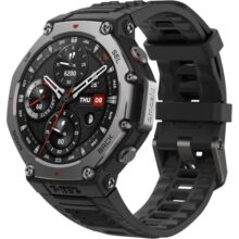Relógio inteligente militar/robusto Amazfit T-Rex 3 de 48 mm, mapas off-line com GPS, bateria de longa duração, 170 modos de condicionamento físico/esportepara Android ou iPhone (preto)