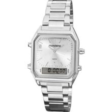 Relógio Mondaine Feminino Quadrado Anadigi Prateado