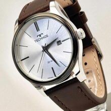 Relógio Technos Masculino Steel Prateado Pulseira Couro
