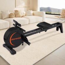 Remo Doméstico Magnético, Capacidade 120 kg | 8 Níveis, Trilho Alumínio 1 m, Roda de Inércia 2 kg, Suporta iPad