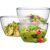Ruvolo Saladeira Bowl Tropical de Vidro Multiuso P M e G – 3 Peças