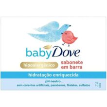 Sabonete Em Barra Baby Dove Hidratação Enriquecida 75 Gr, Baby Dove, 75 G, 75 G