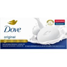 Sabonete em Barra Dove Branco 90 GR 6 unidades, Dove