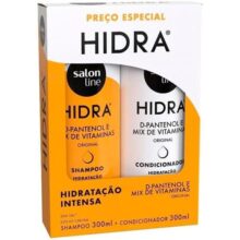 Salon Line, Kit Shampoo e Condicionador, Hidra D-Pantenol e Mix de Vitaminas, Vegano – Todos os Tipos de Cabelos, 300 ml cada