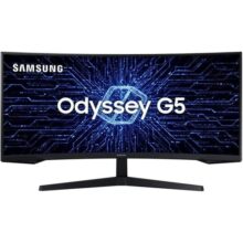 Samsung C34G55TWWL Odyssey 34′ – Monitor Gamer Curvo WQHD 165Hz 1ms tela ultrawide HDMI Display Port Freesync Premium