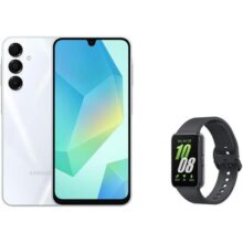 Samsung Combo Smartphone A16 5G 256GB – Cinza + Galaxy Fit3 – Grafite