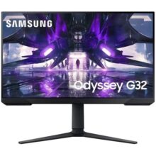 SAMSUNG Monitor Gamer Odyssey 27″, FHD, 165Hz, 1ms, com ajuste de altura, HDMI, DP, Freesync, Preto, Série G32