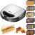 Sanduicheira Grill 6 EM 1 para Waffle, Maquina de Waffle 110V, Waffle Máquina, Panquequeira Eletrica, Crepeira, Maquina de Bolo, Maquina de Pao, Máquina de Fazer Panquecas