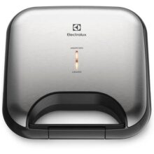 Sanduicheira grill chapa ondulada elétrico Electrolux antiaderente inox ESG20 127v