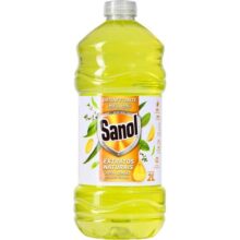 Sanol Desinfetante Extratos Naturais Capim Limão & Folhas Verdes 2 Litros Amarelo
