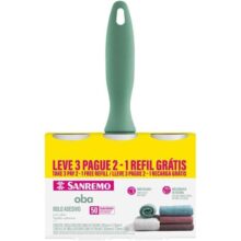 Sanremo – Kit de Rolo Adesivo de 50 Folhas Ultra Adesivas, Com Dois Refis, Linha Oba