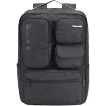 Santino Mochila Notebook Pop Organizer Preto – 27L, RPET Ecológico Repelente à Água, USB Externo, Porta Notebook 14″ e Bolso Antifurto SAN271U