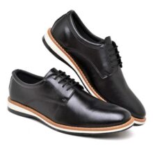 Sapato Social Masculino Casual Oxford Preto Marrom Trabalho