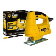 Serra Tico Tico 500w Para Madeira Metal Com Base Ajustável Botão De Trava Com Lâmina Btt-500 The Black Tools