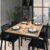Set Vintage Mesa De Jantar 120×90 + 4 Cadeiras Gruvyer Mesa Lâmina Com Estrutura Preto Cadeiras Pretas Estilo Industrial