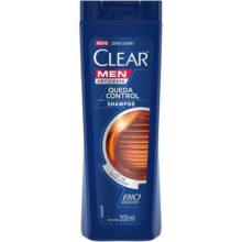 Shampoo Anticaspa Clear Men Queda Control Frasco 400ml, Clear, Branco