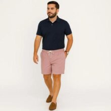 Short Bermuda Curta De Linho Algodão Esporte Fino Social