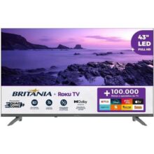 Smart Tv 43” Britânia Btv43va4regb Roku Tv Led Dolby Audio