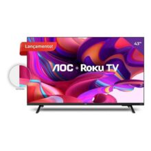 Smart Tv 43” Full Hd Com Roku Tv 43s5135/78g Aoc Bivolt Cor Preto