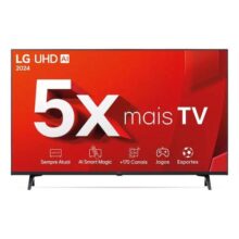 Smart Tv 4k 43″ Lg Uhd 43ut8000 Processador a5 Ger7 AI Alexa Chromecast integrado Otimizador de Jogos webOS 24 compatível com Controle Smart Magic