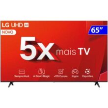 Smart TV 4K 65″ LG UHD 65UT8050 Processador α5 Ger7 AI Alexa/Chromecast integrado Otimizador de Jogos webOS 24 Controle Smart Magic
