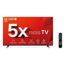 Smart TV 4K 65″ LG UHD 65UT8050 Processador α5 Ger7 AI Alexa/Chromecast integrado Otimizador de Jogos webOS 24 Controle Smart Magic